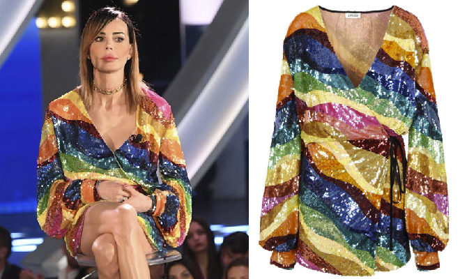 vestito paillettes colorato