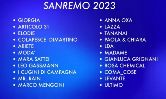 Big Sanremo 2023